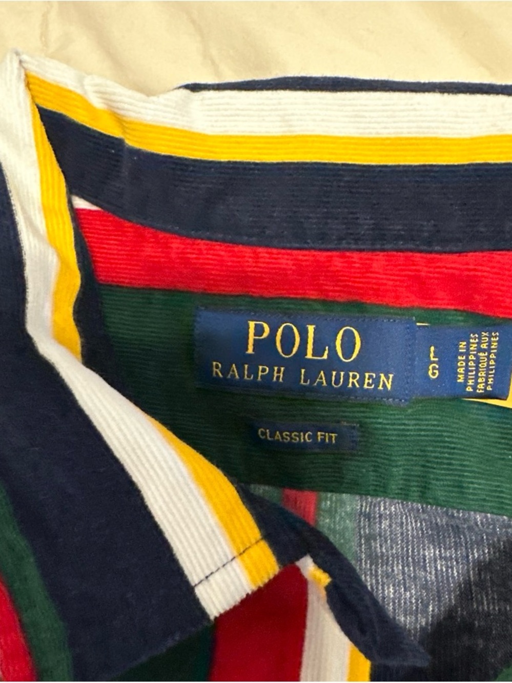 Polo Ralph Lauren Striped Classic Fit Shirt - Navy, Red, Green, Yellow, White